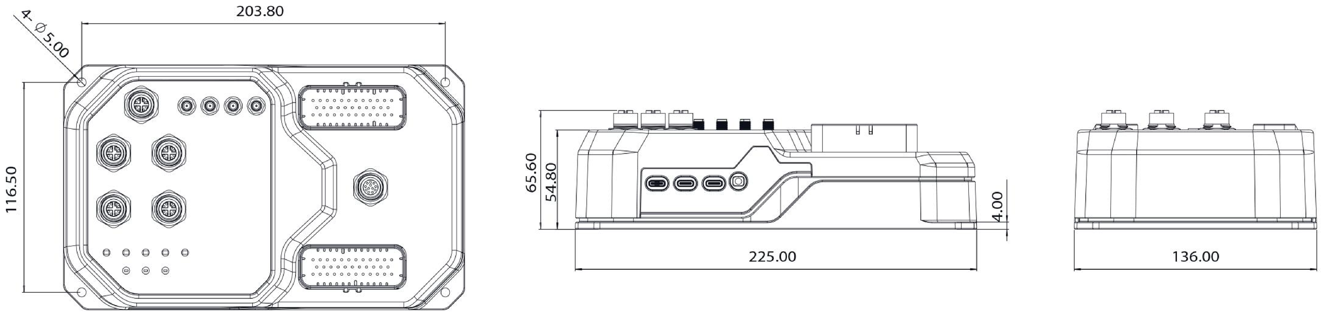 SRC-3000FS-Forklift dimensions (mm)